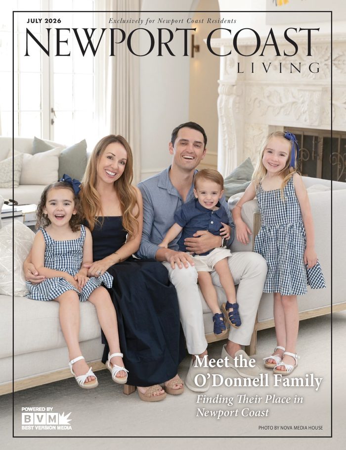 Newport Coast Living magazine cover, July 2026